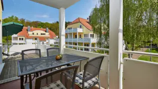 Terasse am Apartment - H+ Hotel Ferienpark Usedom